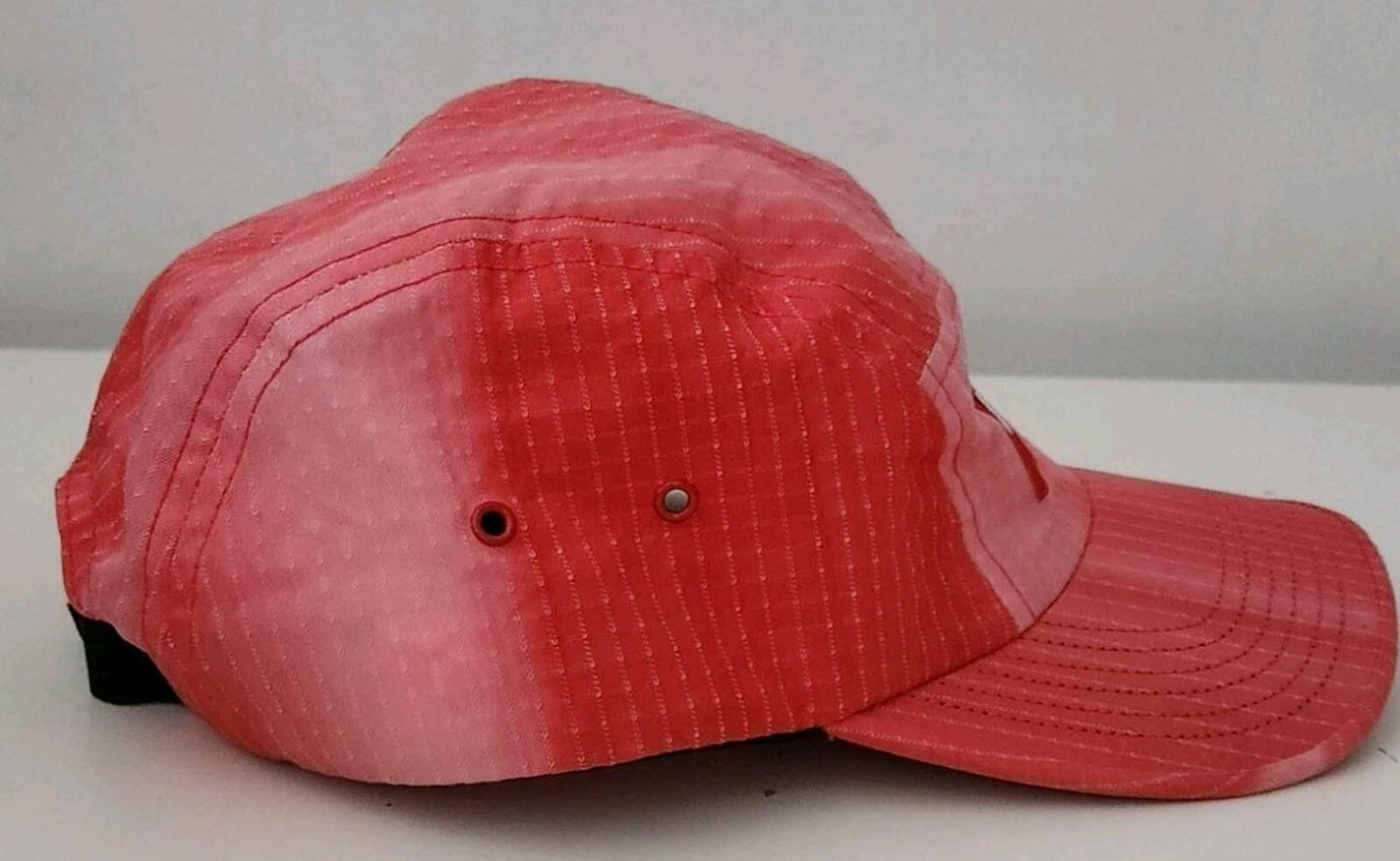 SS19 Supreme Tie Dye Ripstop camp cap Red hat box logo Worn 1x