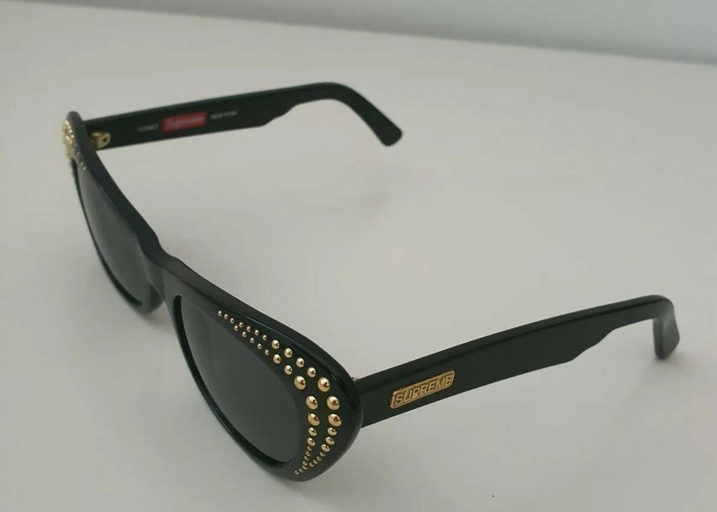 SS17 Supreme Comet Sonnenbrille UVP 168 £ Schwarz genietet made in Italy