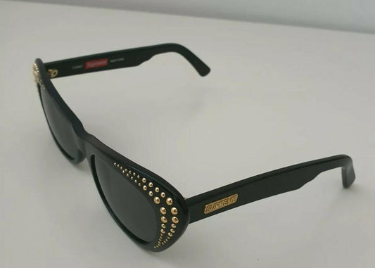 SS17 Supreme Comet Sonnenbrille UVP 168 £ Schwarz genietet made in Italy