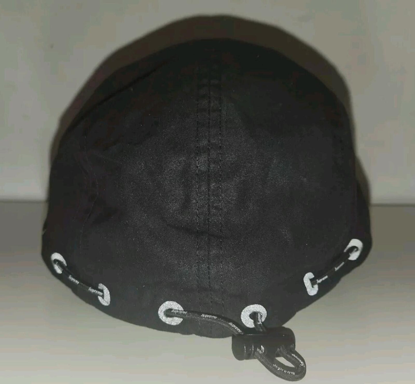FW21 Supreme Shockcord Camp Cap Hat Black Box logo