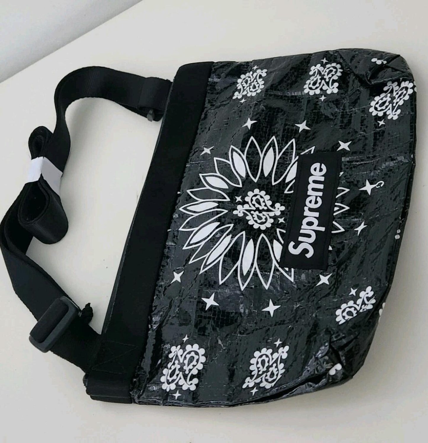 SS21 Supreme Bandana Tarp Side bag Water resistant shoulder bag 10L New