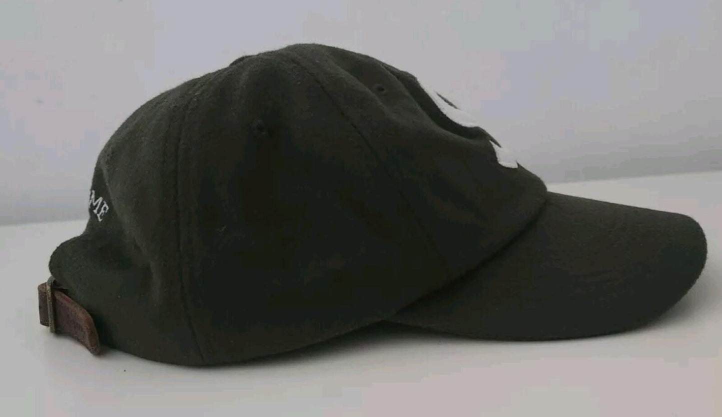 FW21 Supreme Loro Piana Wool S Logo 6-panel cap Olive Hat Italian Fabric