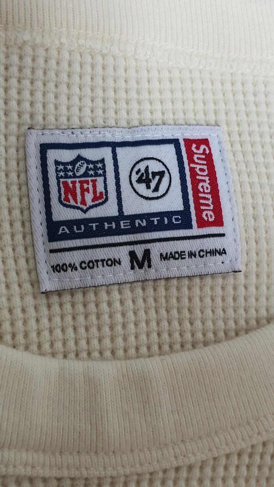 Sudadera térmica con cuello redondo SS19 Supreme x NFL x Raiders x '47 Natural Talla M