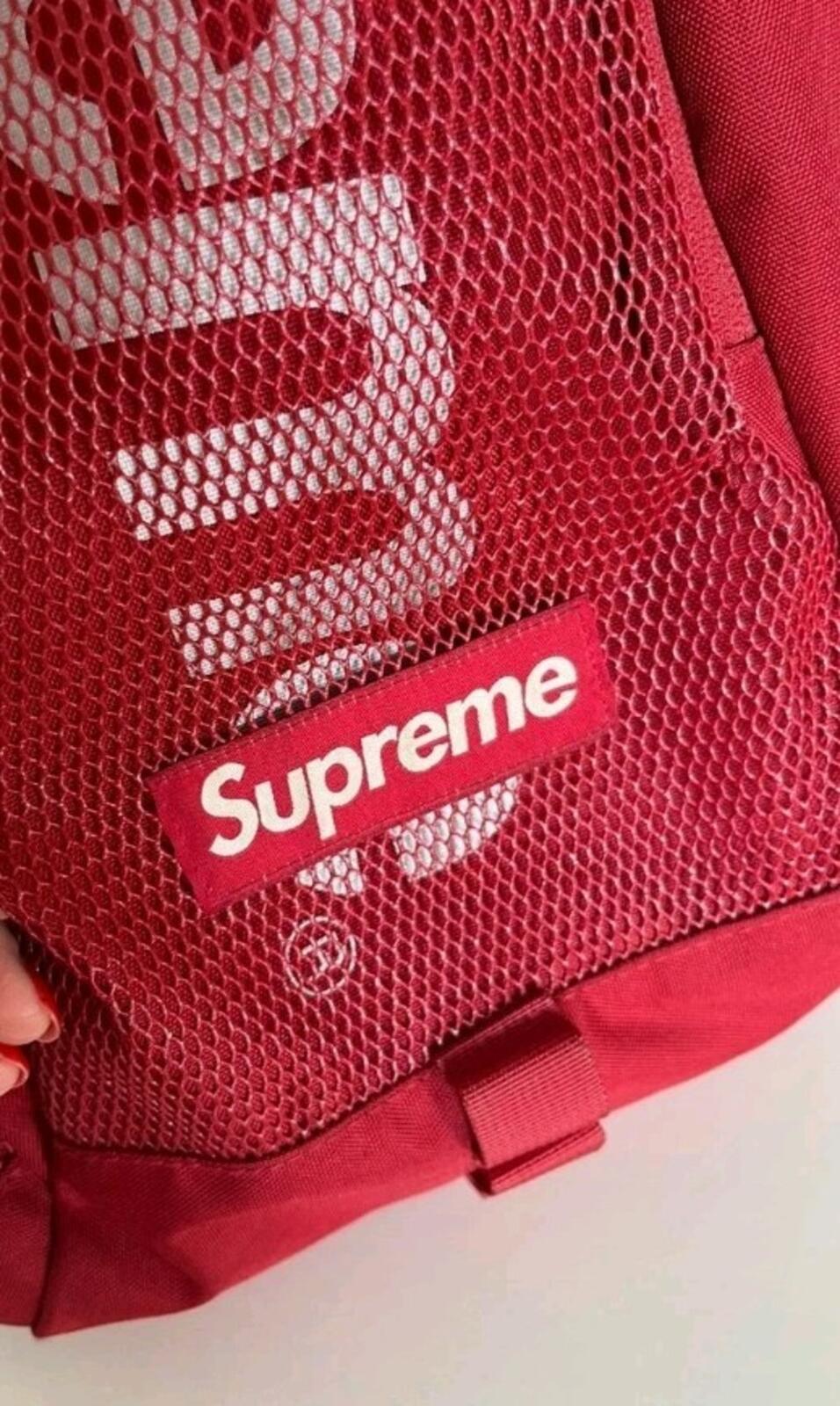 SS20 Supreme backpack Cordura Bag Mesh Dark Red Rucksack