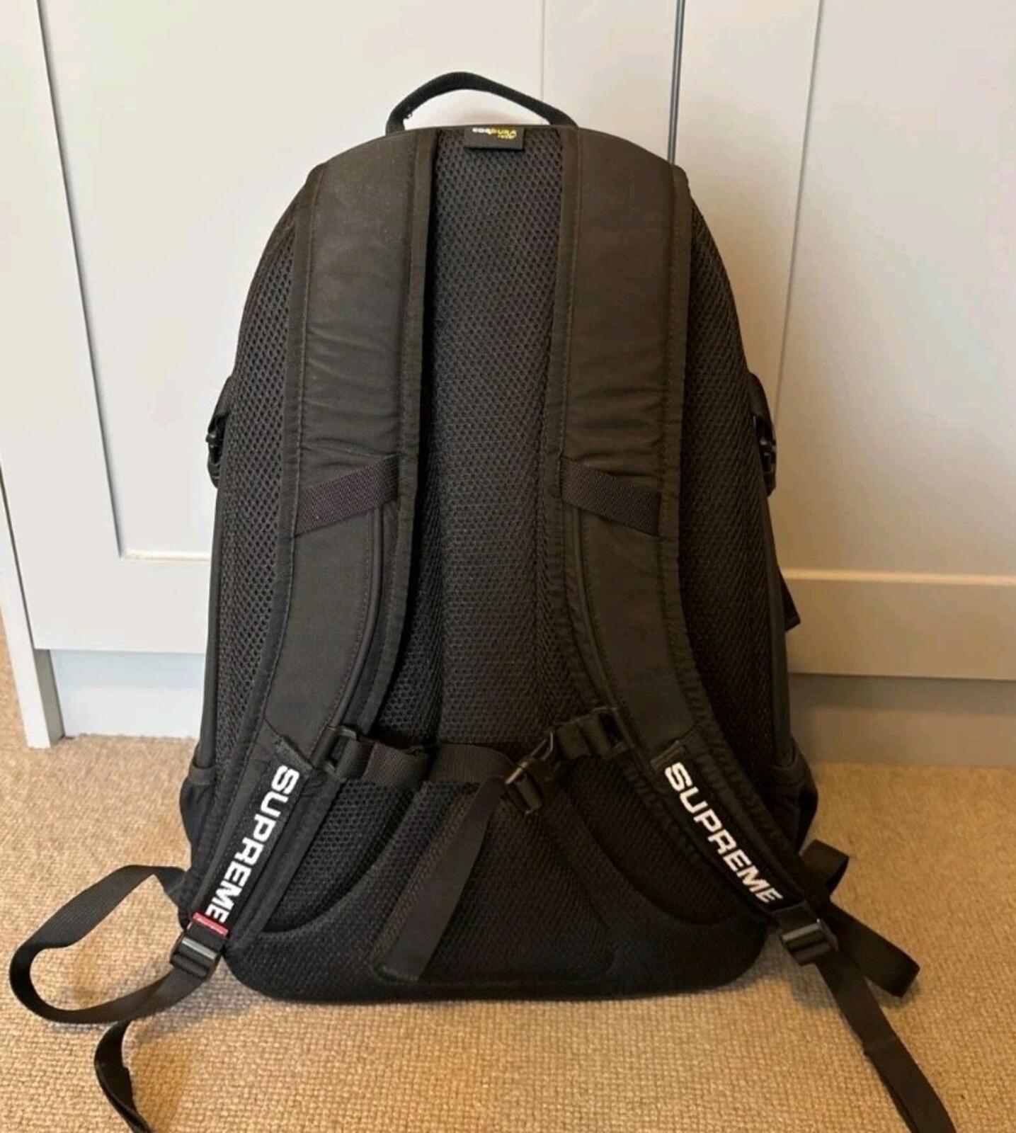 FW22 Supreme Backpack Black Water Resistant Bag