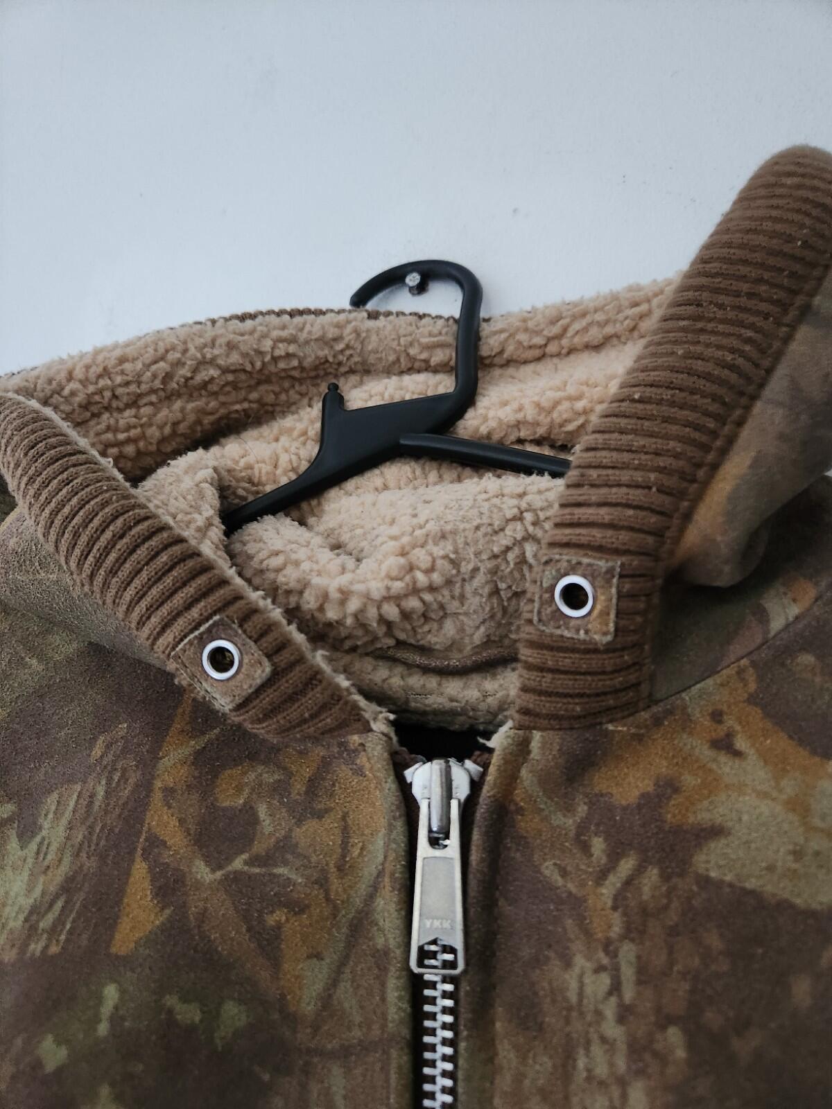 FW17 Supreme hooded suede work jacket $588 Tree Camo L