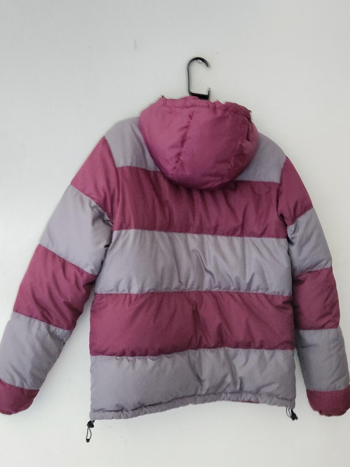 FW12 Supreme Reversible striped down jacket L Large puffer