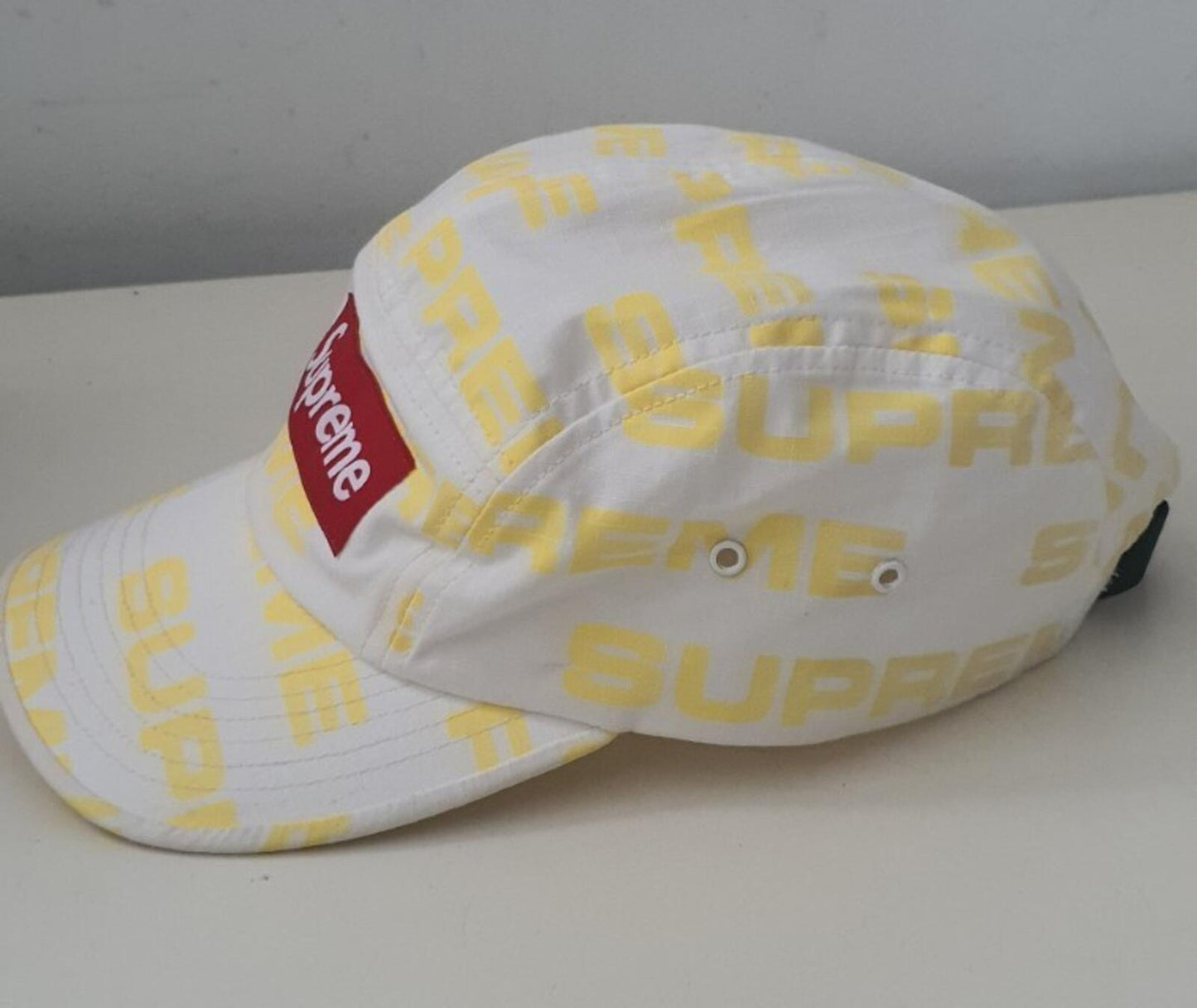 FW20 Supreme Reactive Print Camp Cap White