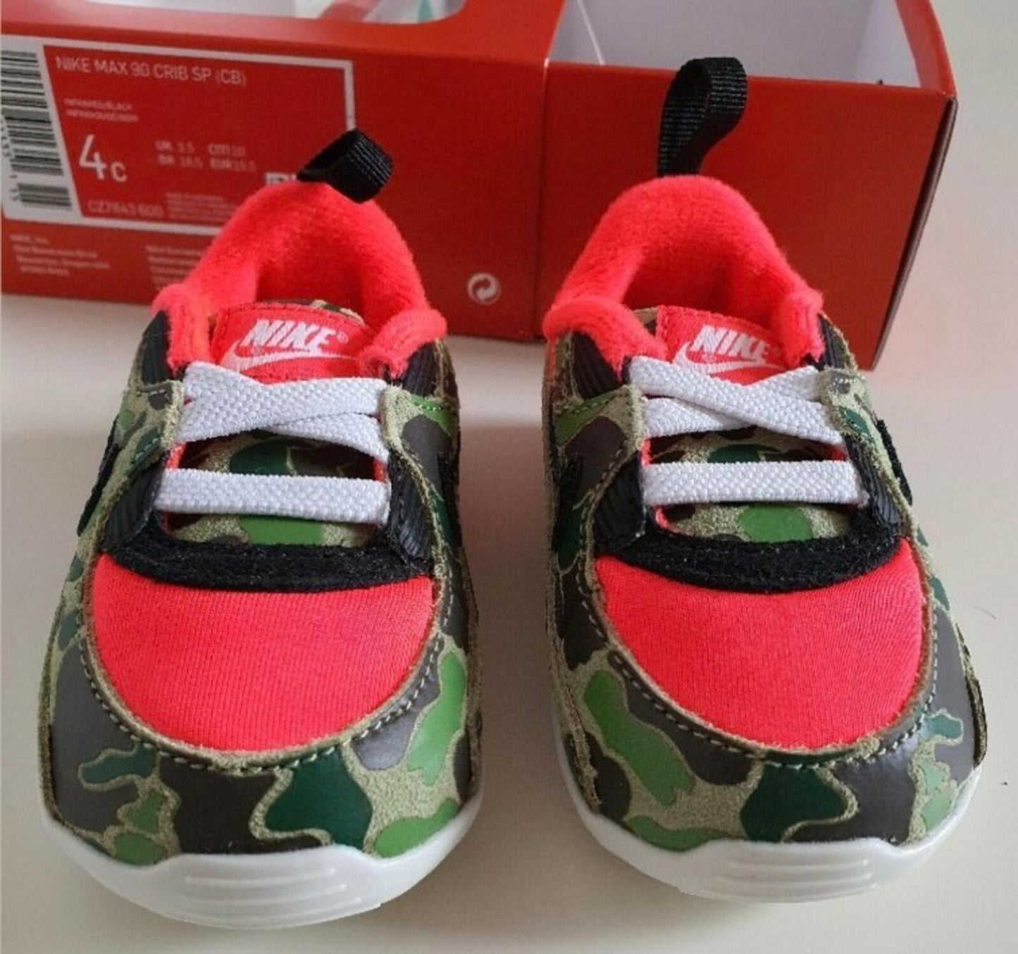 Nike Max 90 Crib SP (CB) US 4C UK 3.5 EUR 19.5 Reverse Duck Camo baby Bootie
