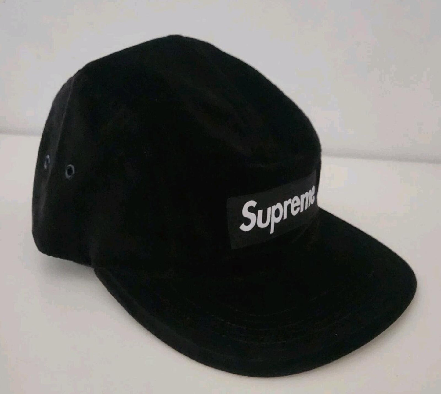 SS16 Supreme Neon Velour Camp Cap Box Logo Hat Made In USA