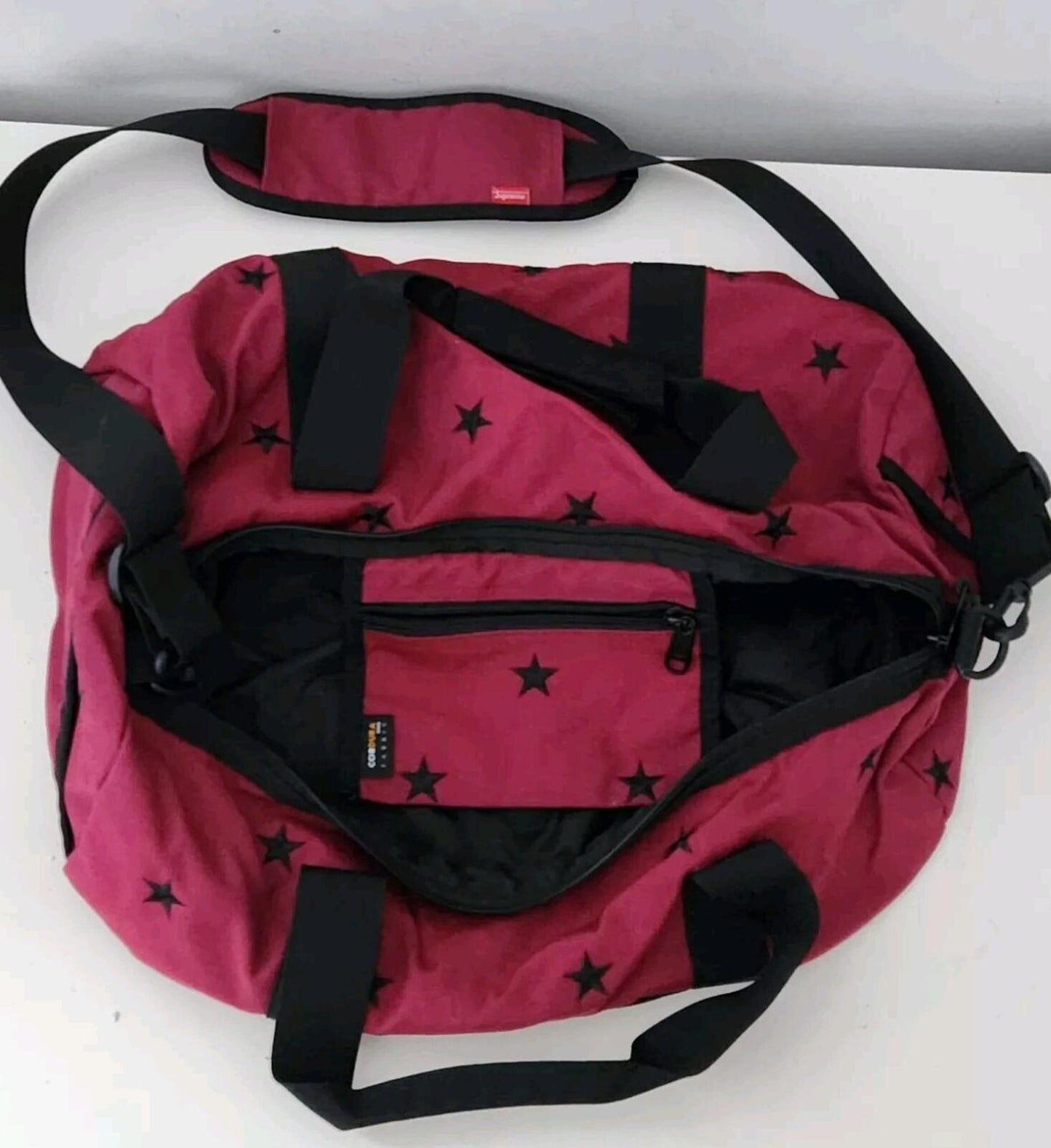 FW13 Supreme Stars Duffle Bag Burgundy