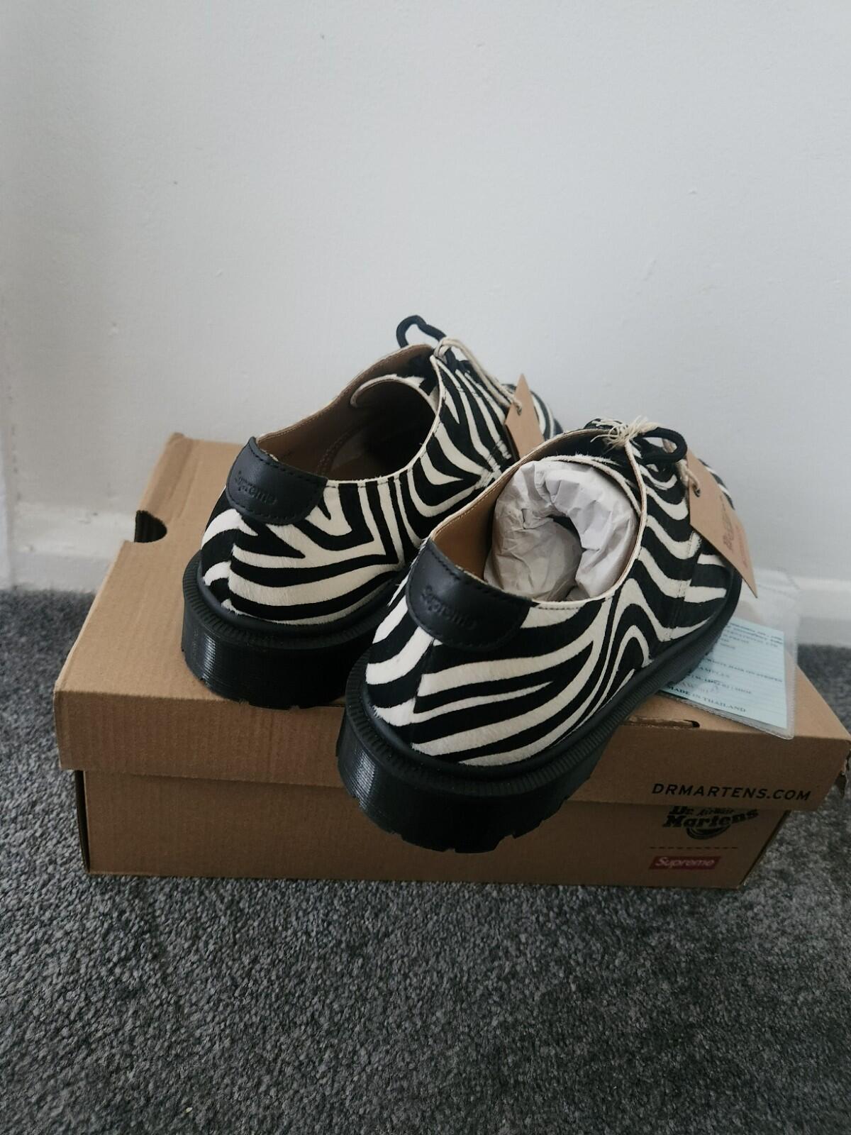 SS21 Supreme Dr. Martens Split Toe 5 Eye Zebra PR SAMPLES UK 9 US 10 EUR 43 New
