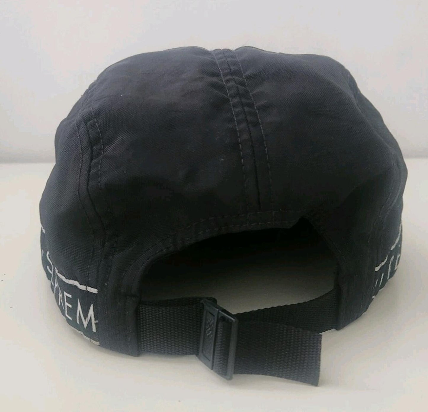 SS15 Supreme Side Tape Camp Cap Black