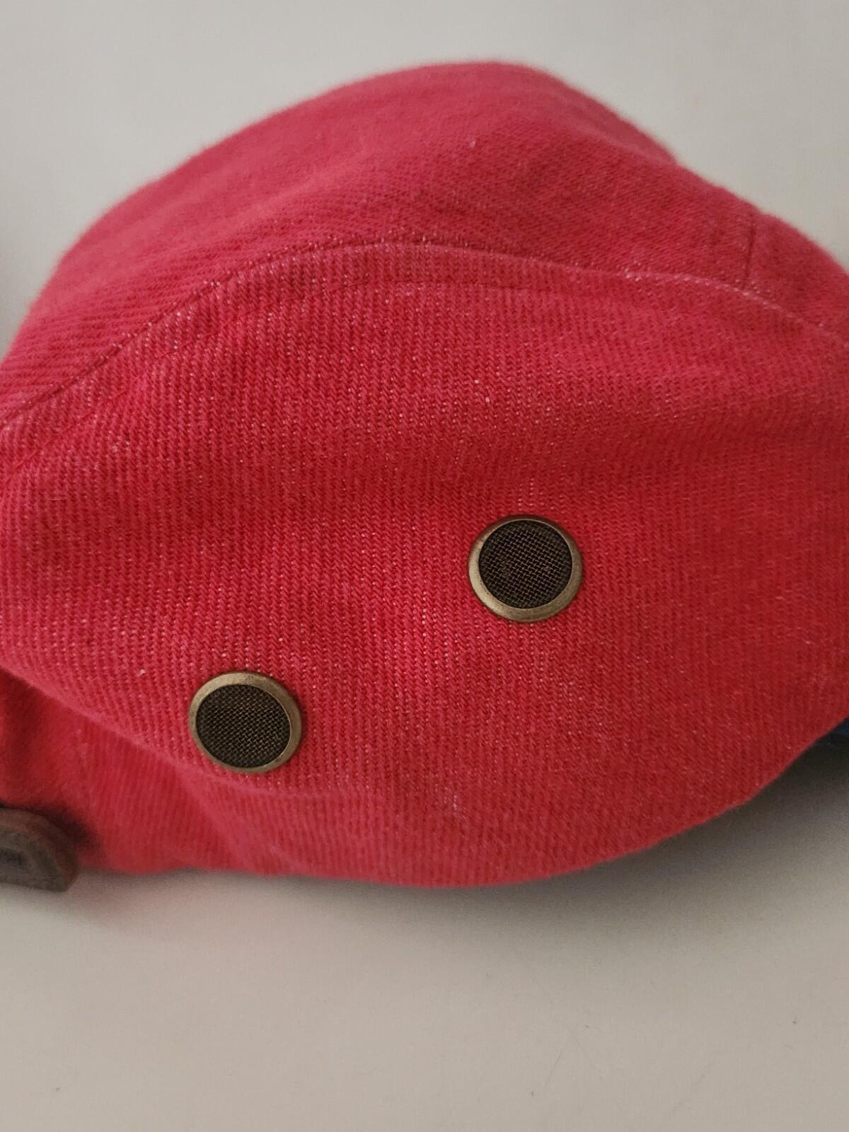 SS20 Supreme 2-Tone Denim Camp Cap Red Blue Hat Leather Visor Box Logo