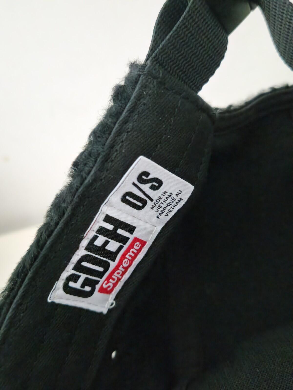 SS24 Supreme x Goodenough crushed rayon camp cap hat black  box logo