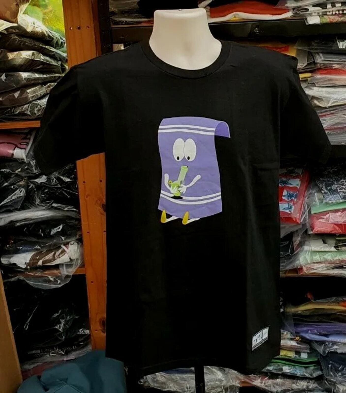 2015 HUF x SOUTH PARK '420 PACK' TOWELIE Tee Black size S