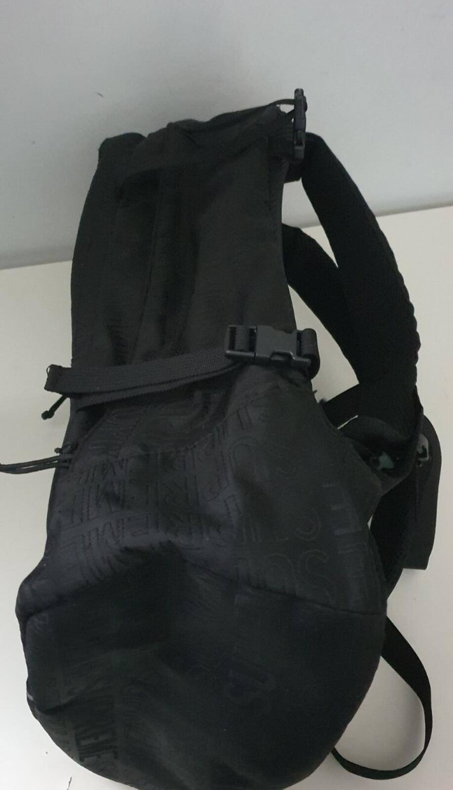 SS19 Supreme Black Backpack Cordura Fabric Box-Logo Rucksack Tasche