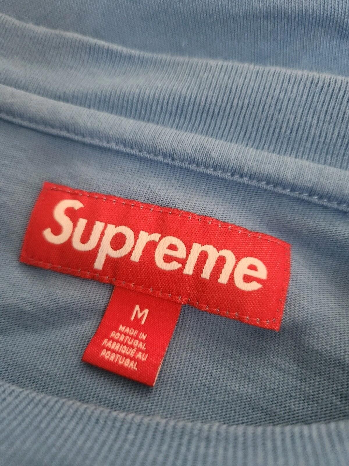 Camiseta de manga larga FW23 Supreme Racing Intarsia azul talla M cuello redondo