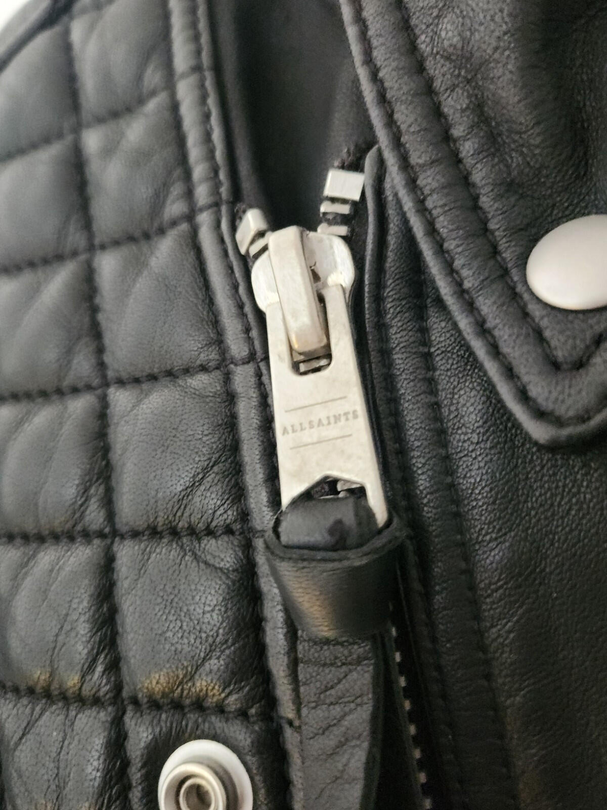 ALL SAINTS Rango biker jacket size £375 medium lamb leather