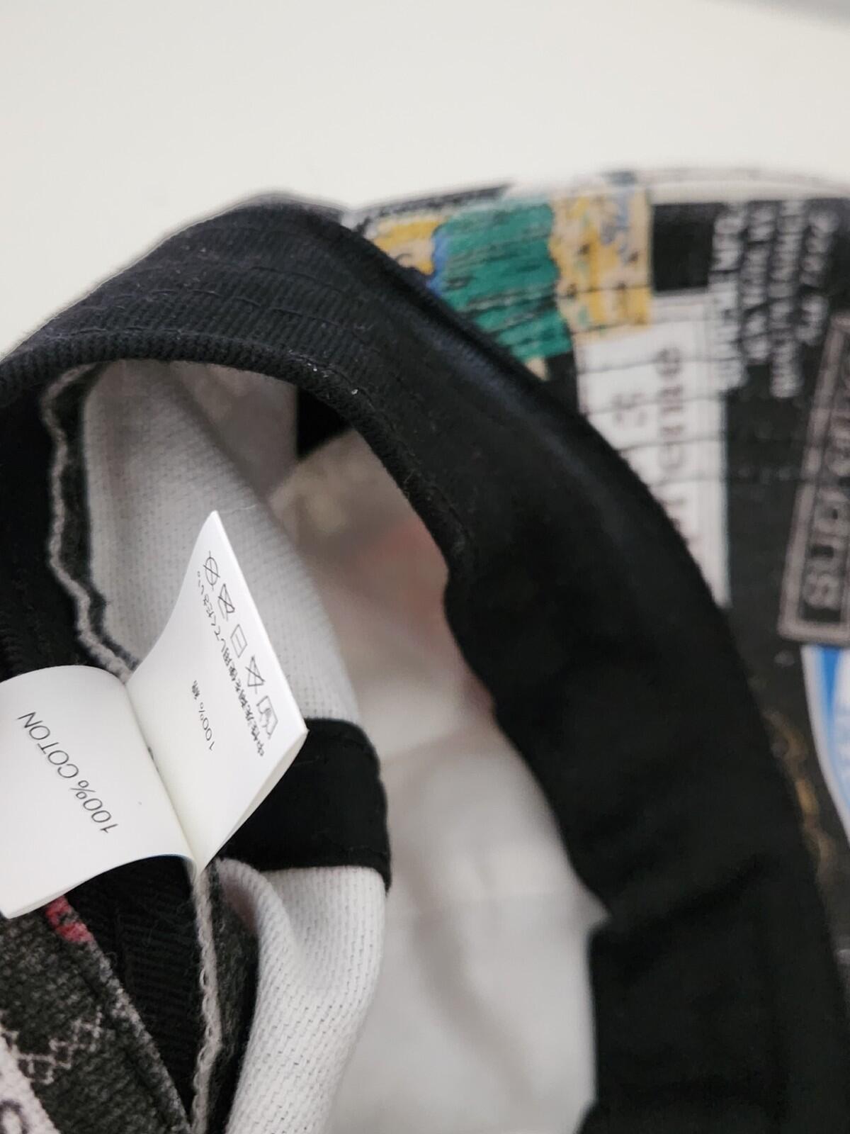SS21 Supreme Labels 6-panel Black Cap Canvas Hat