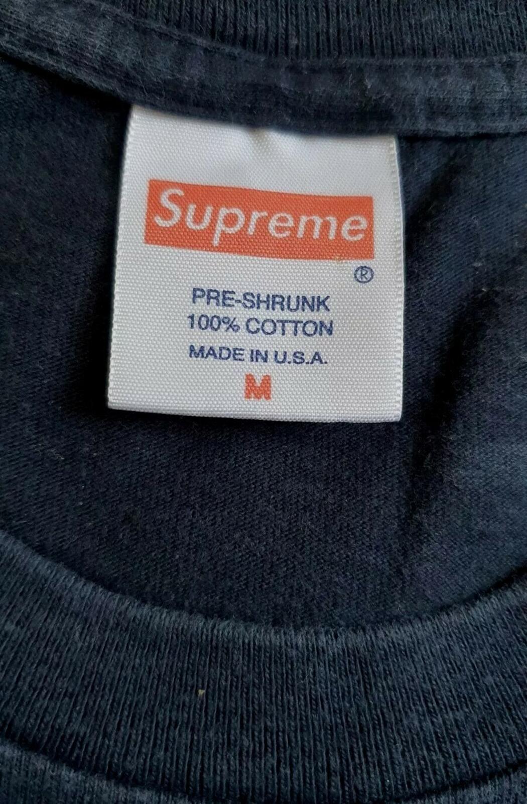 FW14 Supreme Stalion navy Long sleeve L/S Tee size medium M