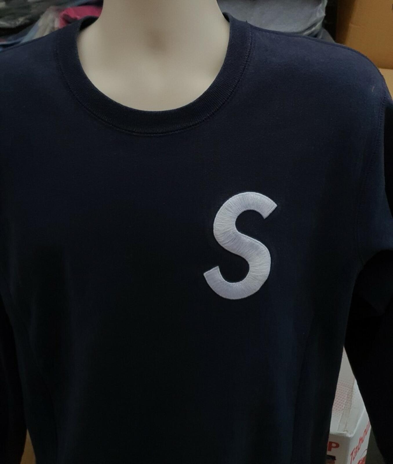SS16 Supreme S Logo navy crewneck size L large sweatshirt Jumper
