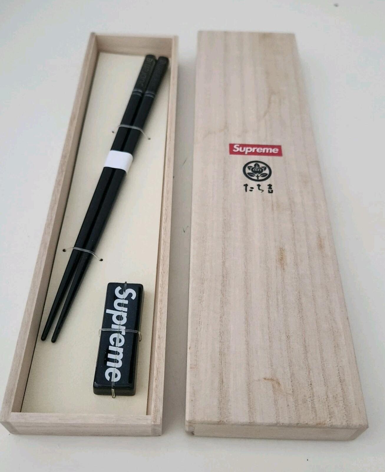 FW23 Supreme Chopsticks Set Black New Made In Japan