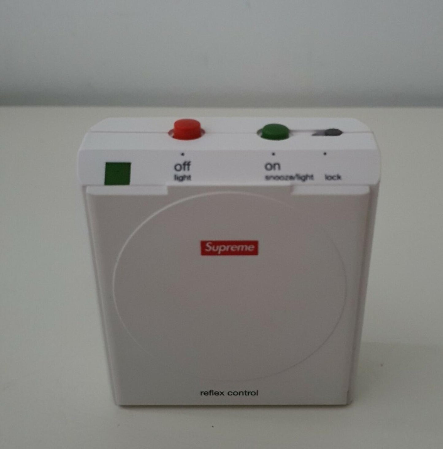 SS15 Supreme x Braun Travel Alarm Clock white small box logo Rare