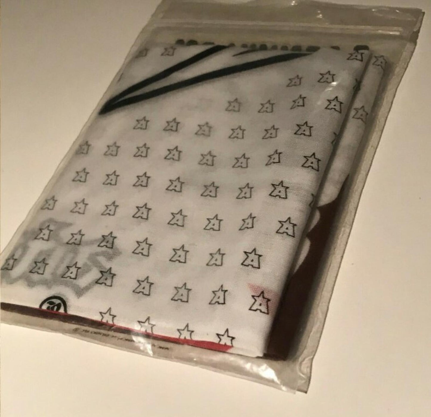 A BATHING APE Bapesta Head Bandana White BAPE rare made in Japan scarf Vintage
