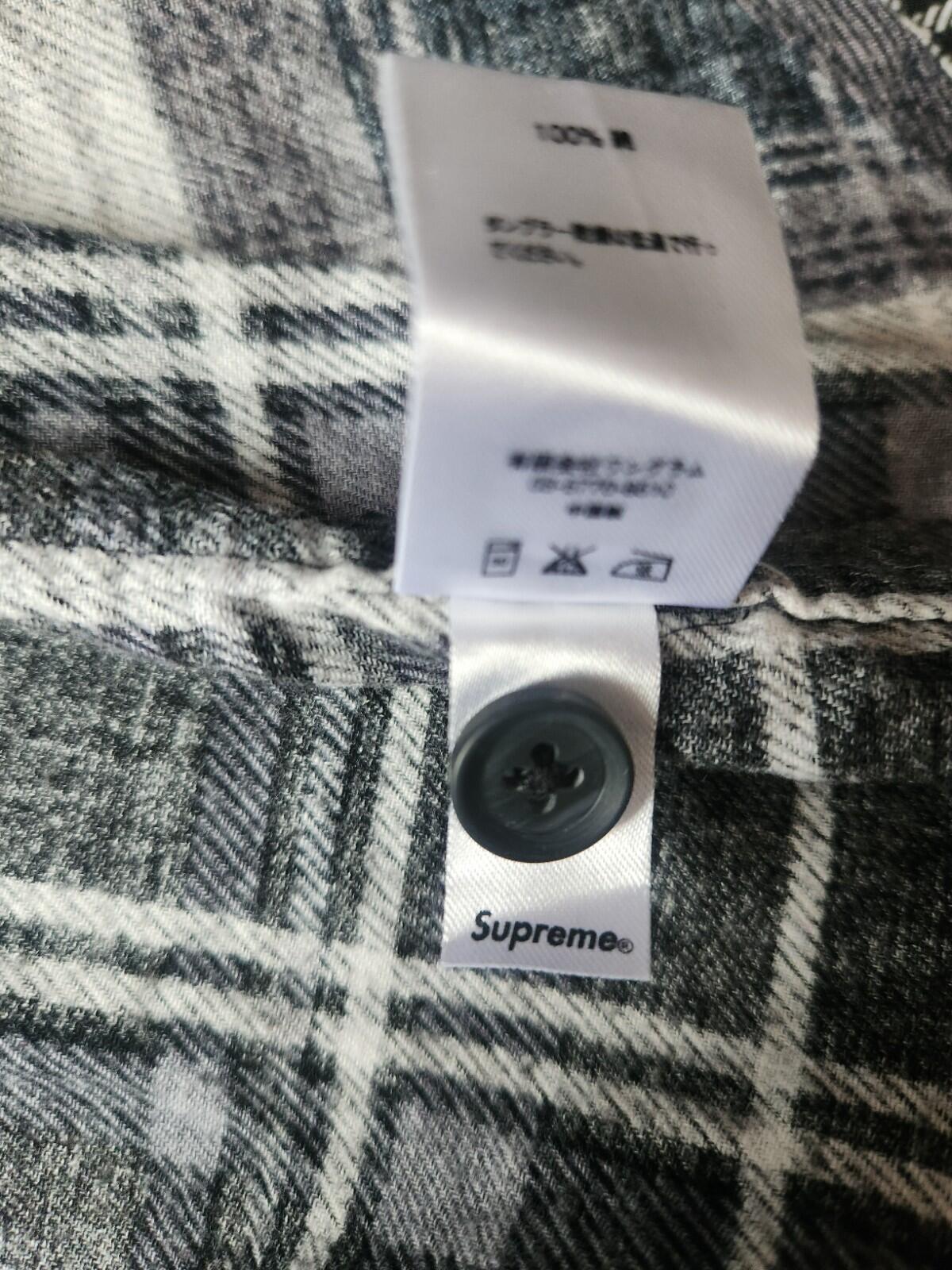 FW16 Supreme Multi Plaid Flanell Jersey Black Top Vintage 2016