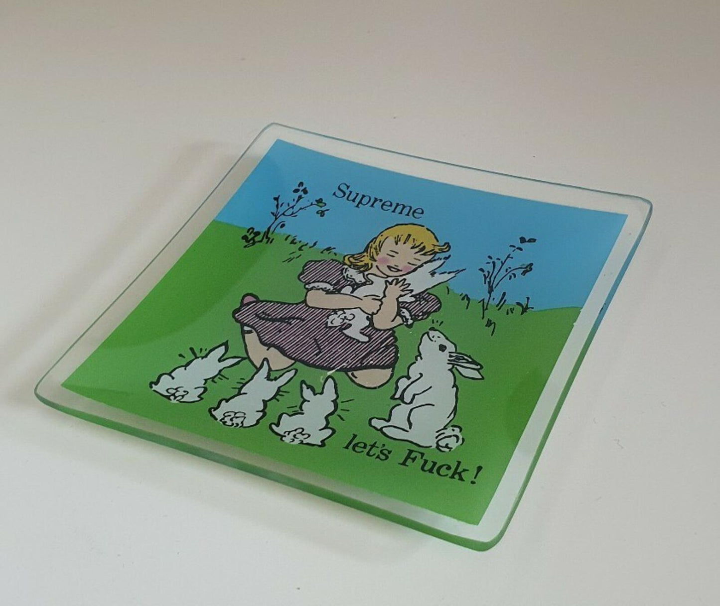 FW16 Supreme Let's F uck ashtray glass tray Accessory