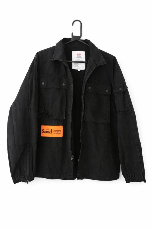 Camisa BDU Supreme SS17 Negro Desgastado Sunset Talla S
