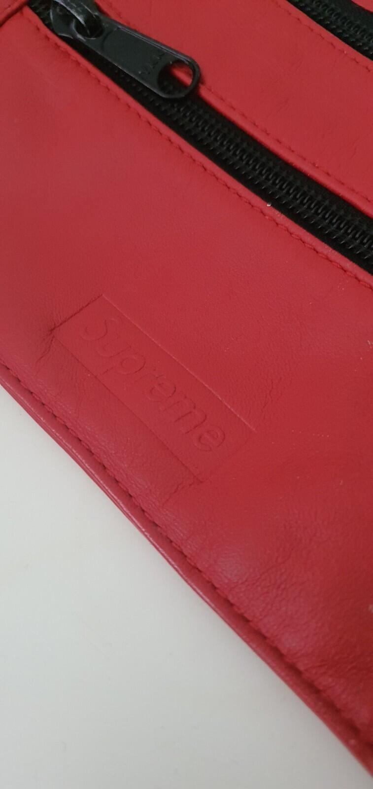 SS19 Supreme Leather Waist / Shoulder Pouch Bag Red