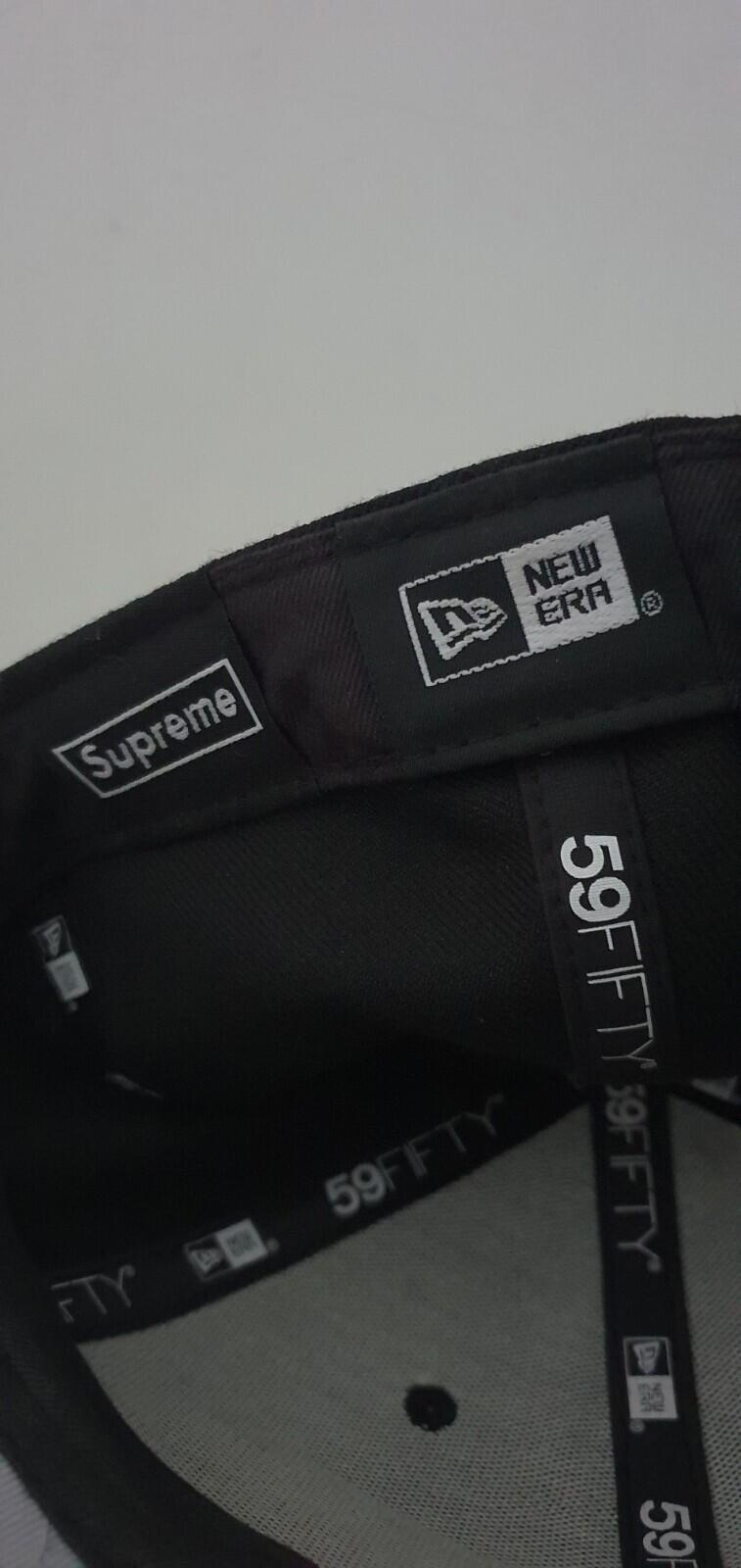 FW16 Supreme RIP New Era 59Fifty Box Logo black hat size 7 1/8