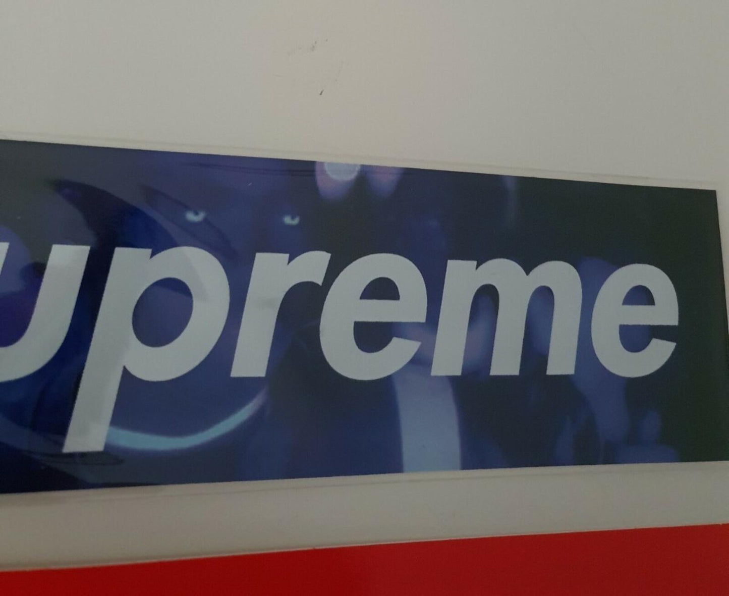 1x FW21 Supreme America Eats Its Young box logo sticker DMX NAS blue