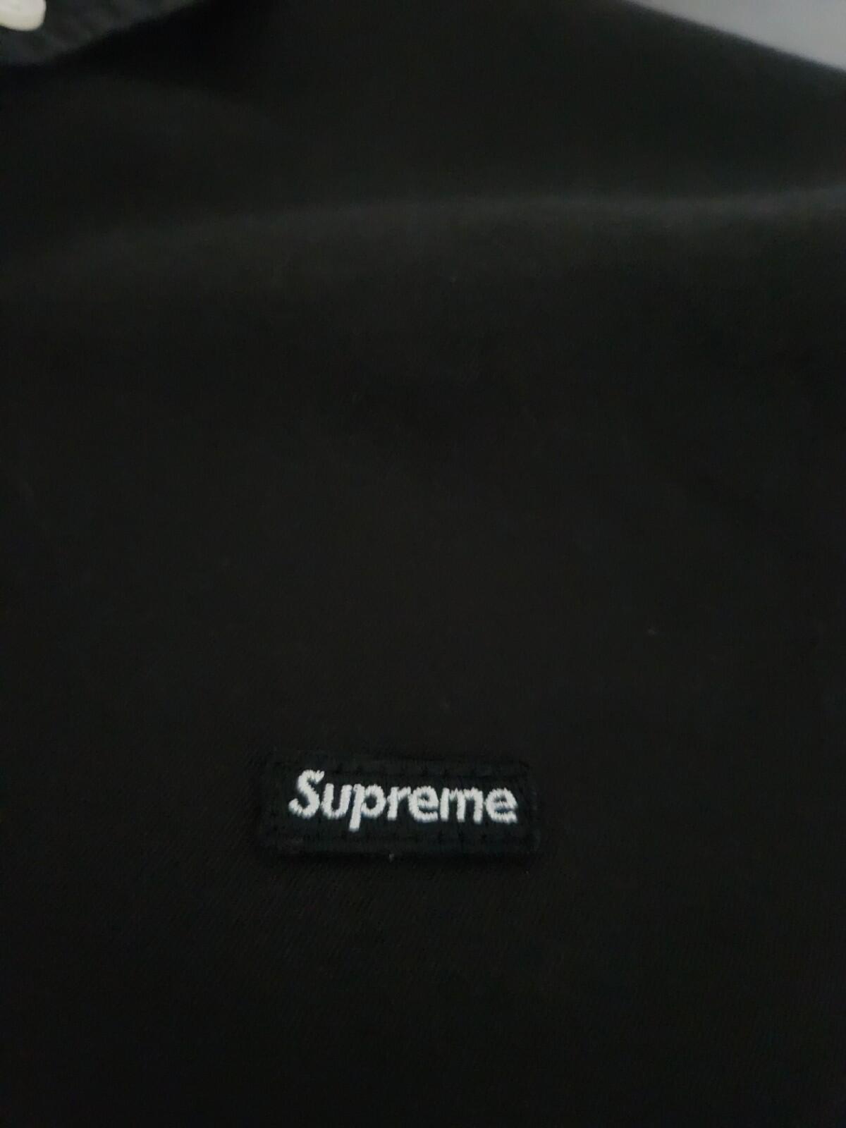 SS24 Supreme Small Box Black Shirt  Size M Medium Button Up Long Sleeve