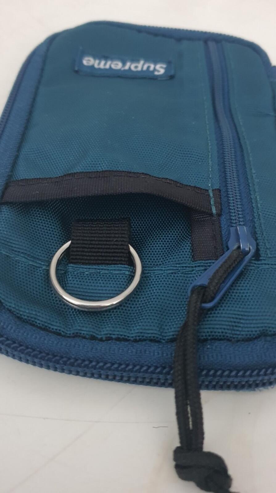 FW19 Supreme dark teal small zip pouch cordura nylon bag Water resistant wallet