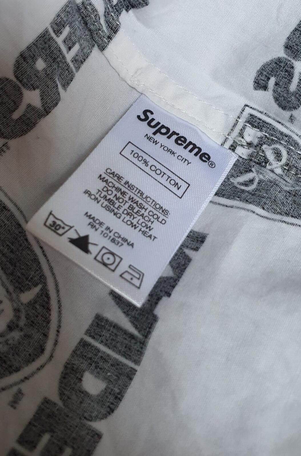 SS19 Supreme NFL x RAIDERS X '47 S/S Shirt White Size XL
