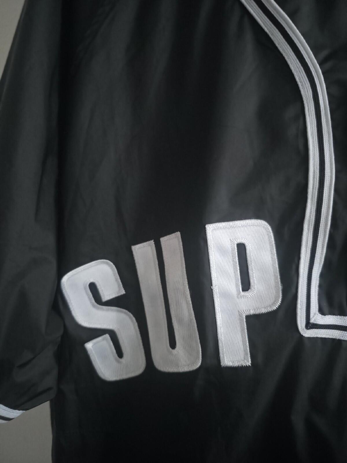 SS22 Supreme Snap-Off Sleeve L/S Baseball-Oberteil Schwarz Größe L Wasserabweisend