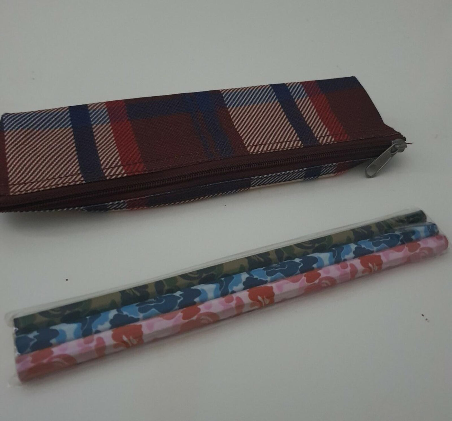 A BATHING APE Pencil case + 3x Pencils set BAPE CAMO Vintage Rare Accessory