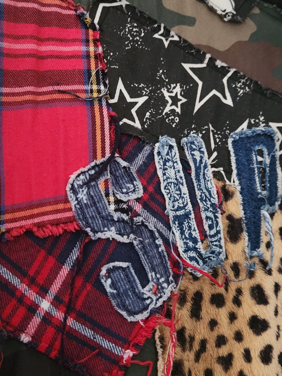 FW22 Supreme Patchwork Zip Up hooded sweatshirt size M