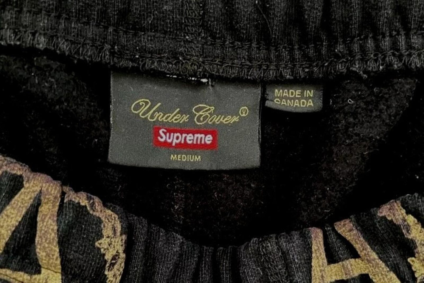 FW16 Supreme x Undercover Anarchy Hooded Sweatpant Black pants size M Medium