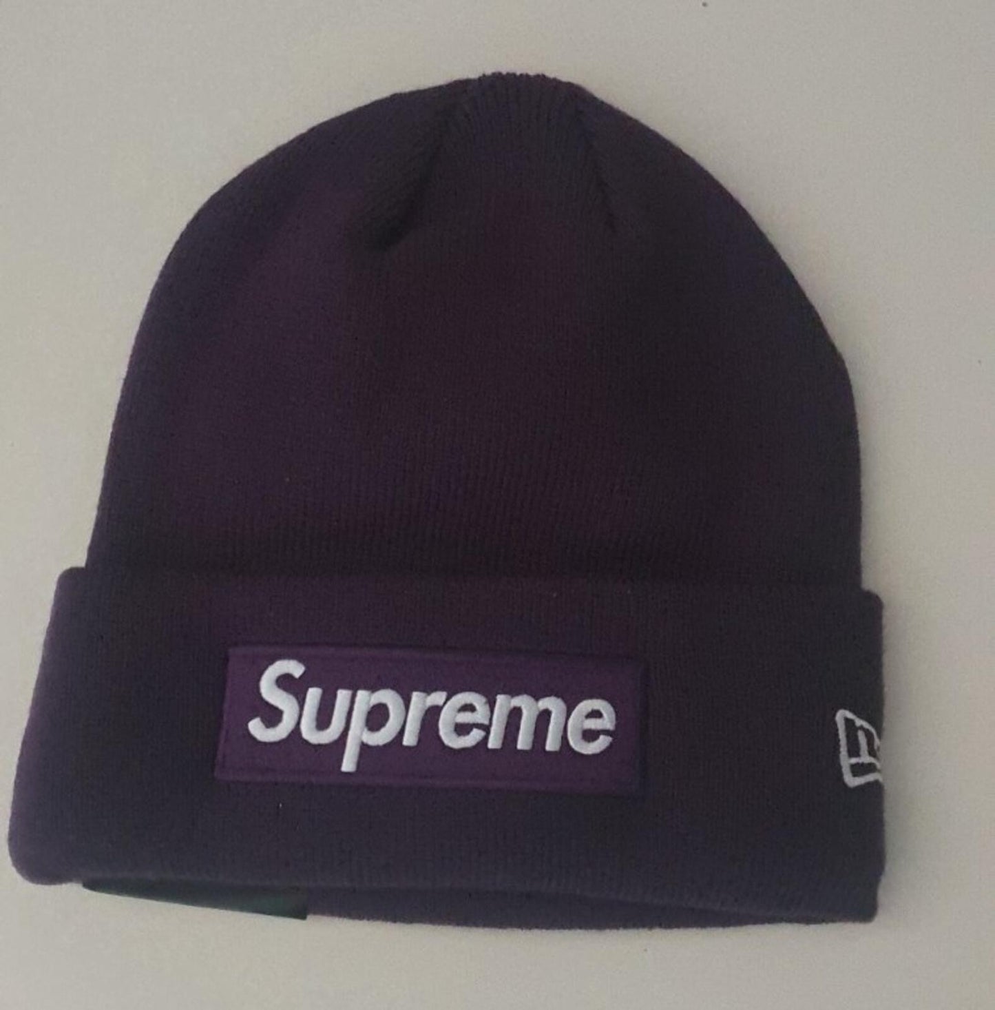 FW23 Supreme New Era box logo beanie Dark Purple New With Tag
