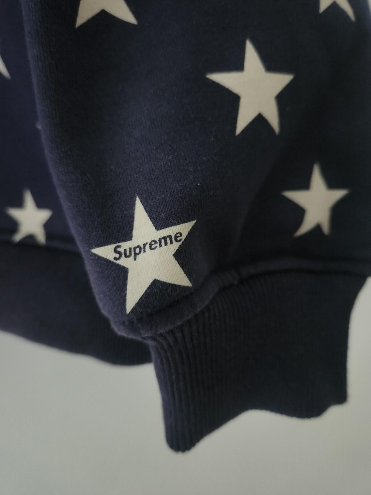 FW12 Supreme Champion Crewneck Navy L Large Stars Sweatshirt Blau Vintage 2012
