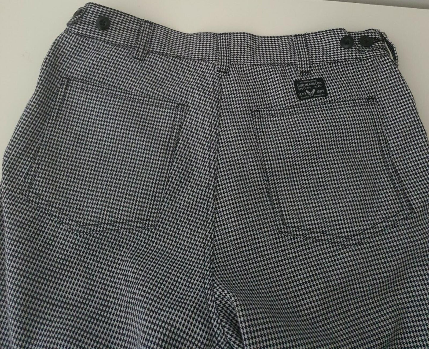 FW17 Supreme Flight pant Houndstooth size 30 white/black trousers pants W30 L30
