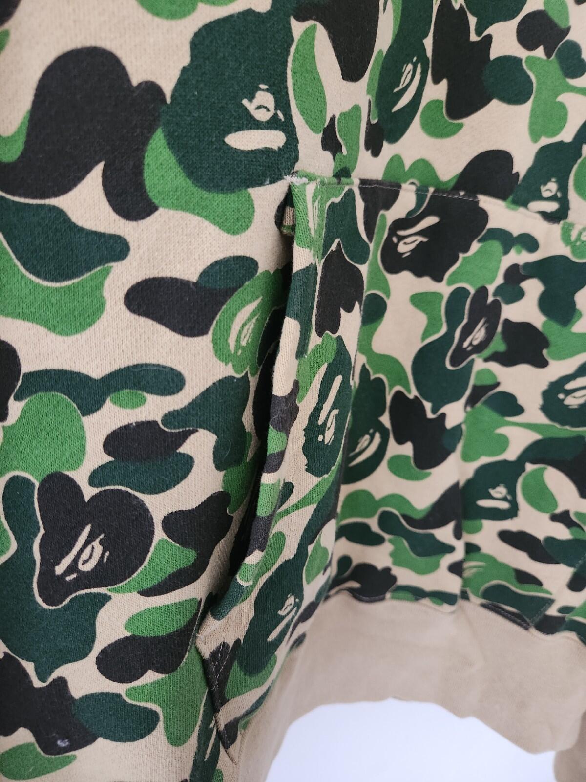 A Bathing Ape Men ABC Camo 2nd Ape Wide Pullover Hoodie Size M BAPE
