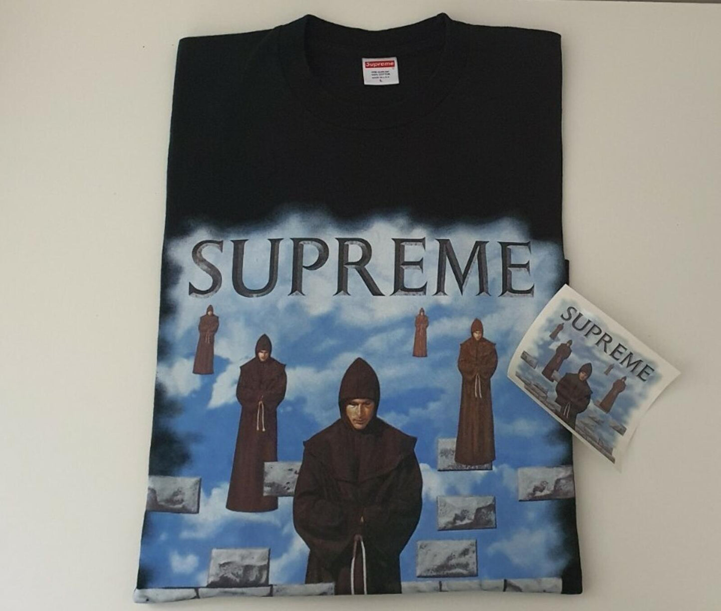 FW19 Supreme Levitation Black Tee Negro Talla L