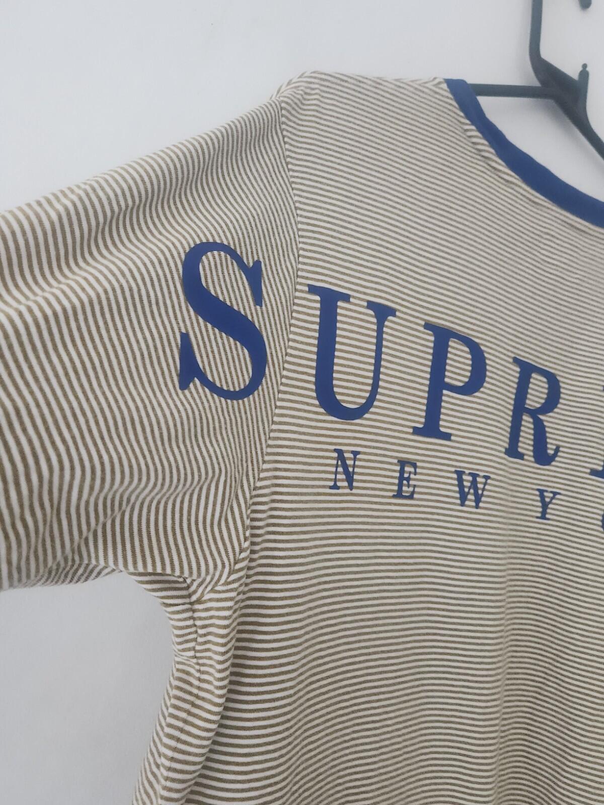 SS17 Supreme Micro Stripe tee T-shirt size XL