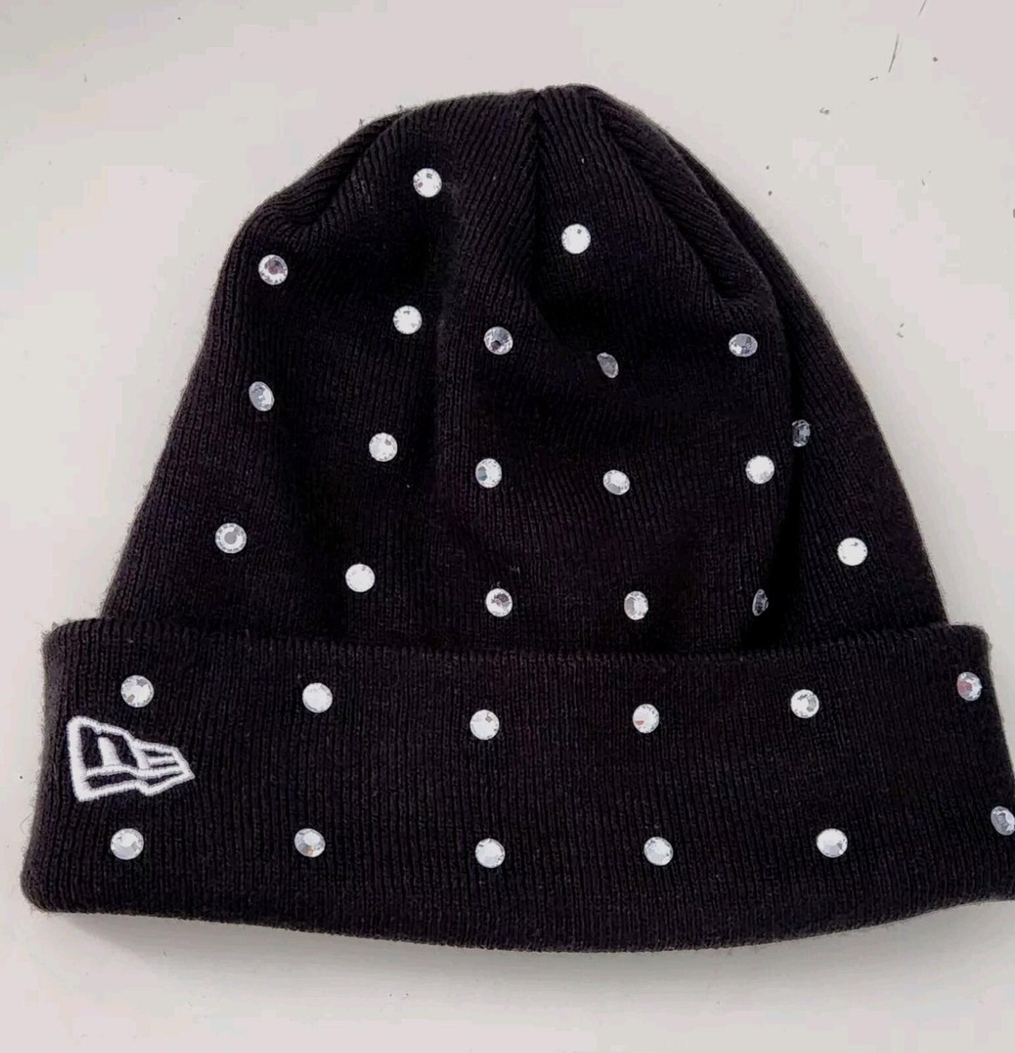 FW21 Supreme x New Era Rhinestone Beanie Black Hat