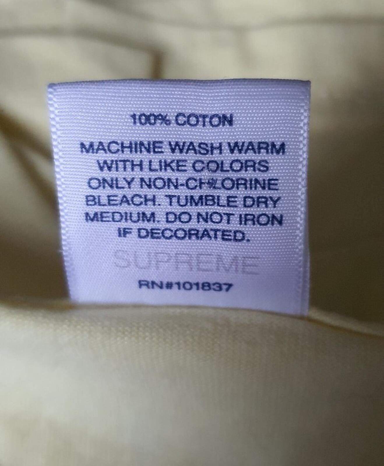 SS21 Supreme Naomi tee M Medium Pale Yellow T-shirt Campbell Gonz Supream